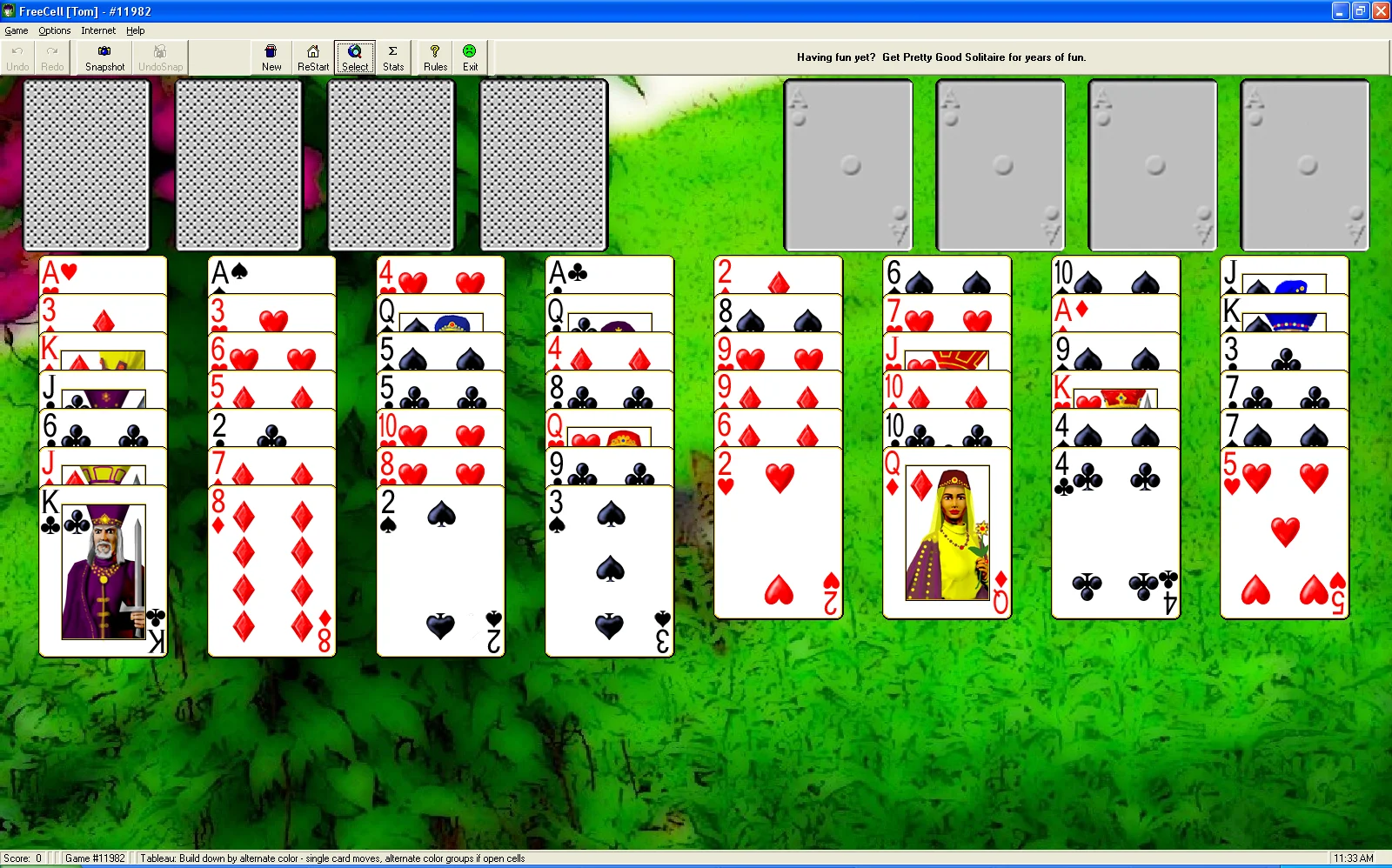 One card solitaire